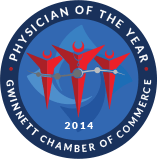 Gwinnett Chamber of Commerce Physician of the Year 2014 badge