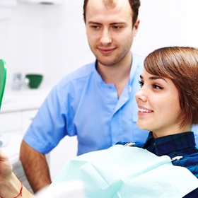 woman in dental chair