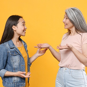 two people having a conversation