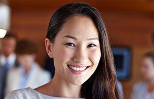 woman smiling at camera