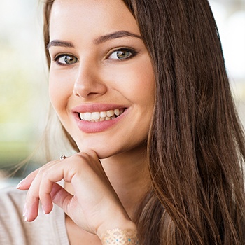 beautiful woman smiling