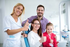 Family at the dentist together